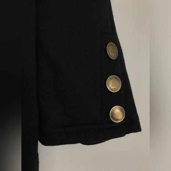 Hurley- Women Black Cotton Pea Coat - Picture 5 of 11